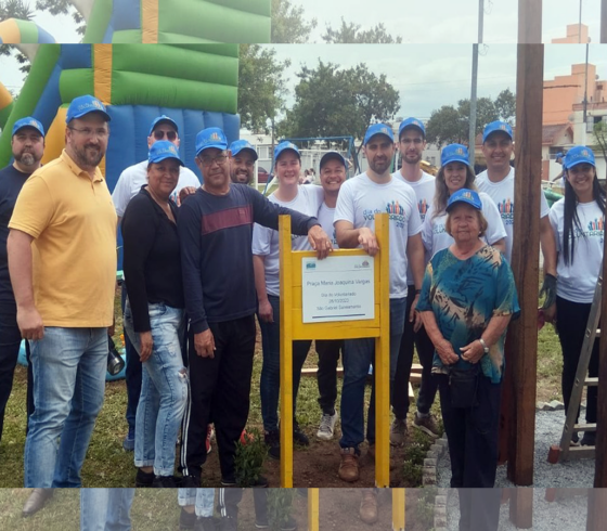 “Dia do Voluntariado” da São Gabriel Saneamento envolve comunidade e revitaliza praça”